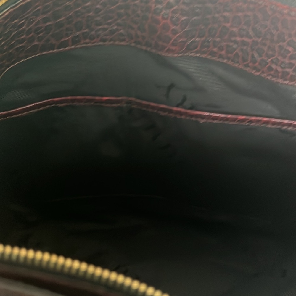 RARE Burberry burgundy pebbled Leather Tote with straps  Nordstrom collaboration - Picture 10 of 15